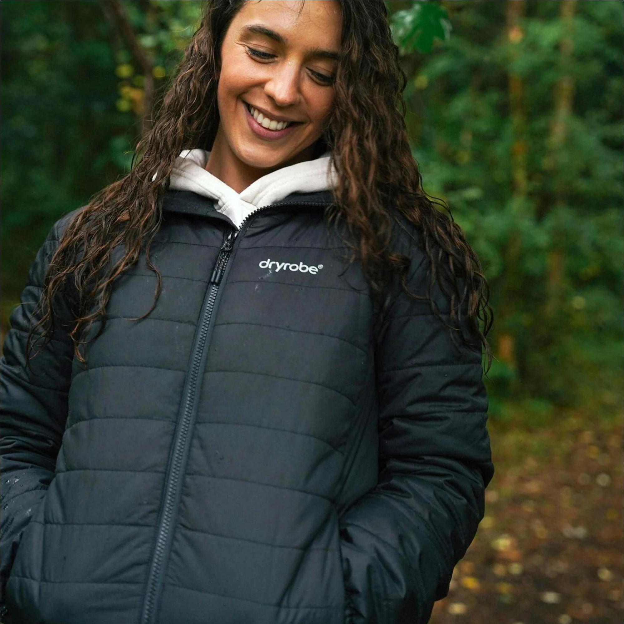 2026 Dryrobe Womens Mid Layer Packable Jacket W100-JCKT - Black